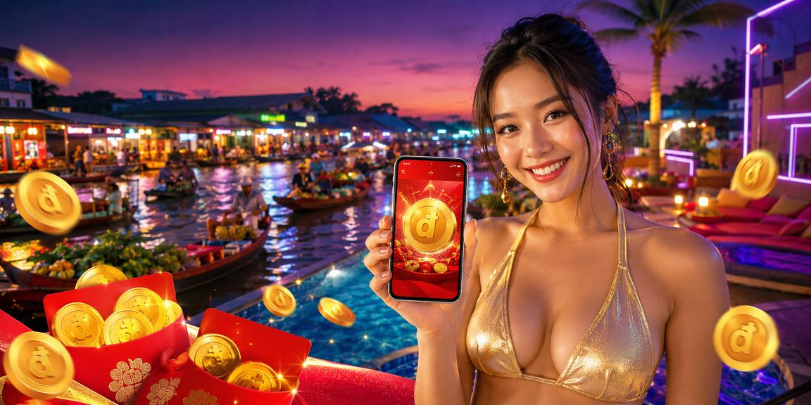 Người dùng nhận ưu đãi phong bì đỏ từ pr2 trong không khí neon tại Cần Thơ